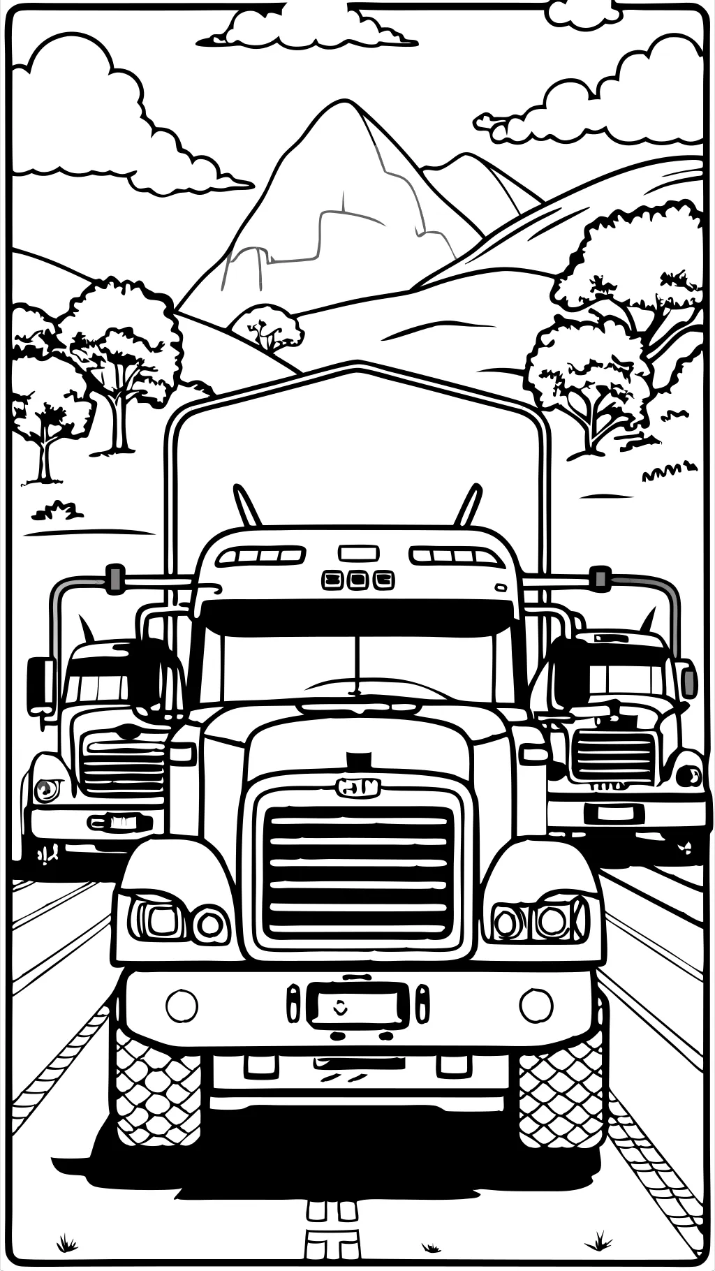 cars mack coloring pages